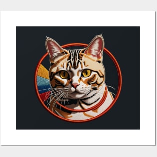 American Shorthair Embroidered Patch Posters and Art